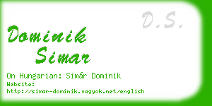 dominik simar business card